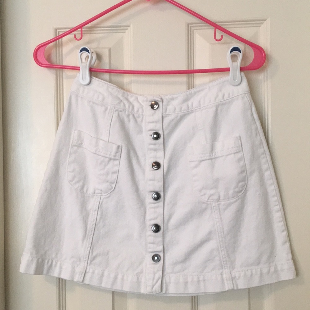 Forever 21 White Denim Skirt S